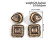IngeSight.Z Vintage Geometric Irregular Acrylic Drill Drop Earring Woman Classic Luxury Banquet Party Ear Accessory Jewelry Gift