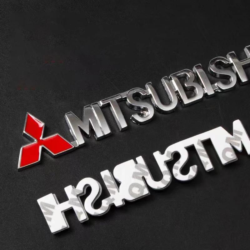 1 pièce Emblème de Carrosserie 3D en Alliage de Zinc Métallique Badge Décoratif Extérieur Autocollants Créatifs Pour Mitsubishi Outlander Pajero Lancer