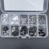 120 Pcs E-Shape Snap Rings M1.5-M10 Manganese Steel Snap Rings 10 Sizes E-Clip Retaining