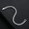 Width 8MM 316L Titanium Steel Golden Black Cuban Chain Bracelet  Hip Hop Men's Jewelry Party Gift 18/20/22CM