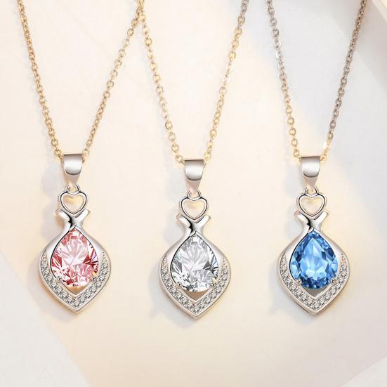 

Ожерелье с подвеской в ​​форме капли воды, аксессуар в форме сердца, блестящий кулон с кубическим цирконием для изготовления ювелирных изделий