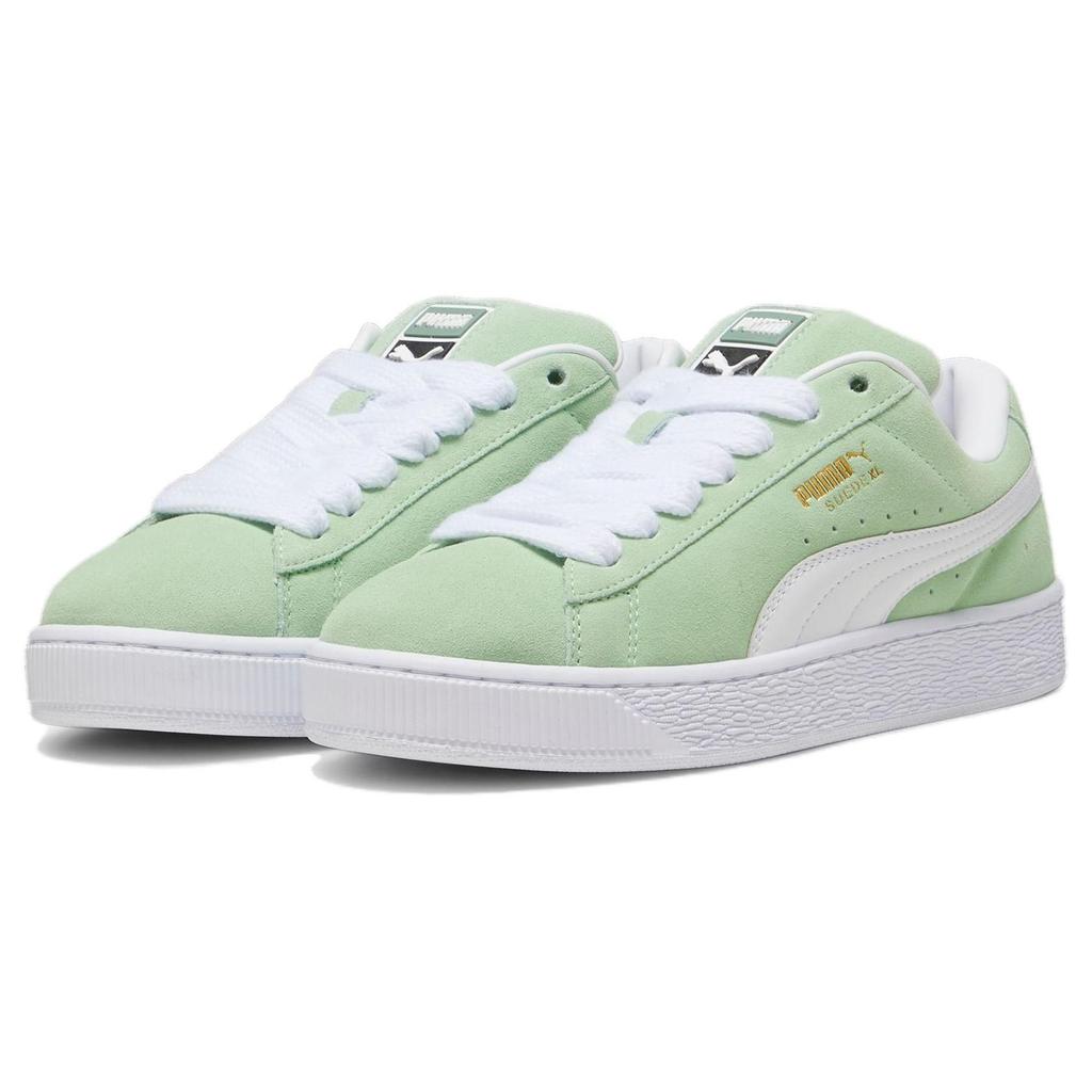 Puma Suede XL Pure Green Men Sneakers White 395205-07