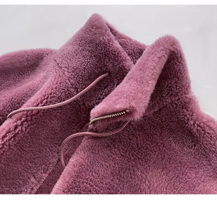 European and American Women's Double-Sided Fleece Zipper Cardigan with Stand Collar - 2023 Autumn/Winter Collection.