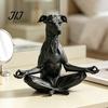 Zen Dog Statue for Home Decor 3D Printed Meditating Statue, Sitting Puppy Figurine Funny Desk Accessories Office Decor, Creative Animal Sculpture