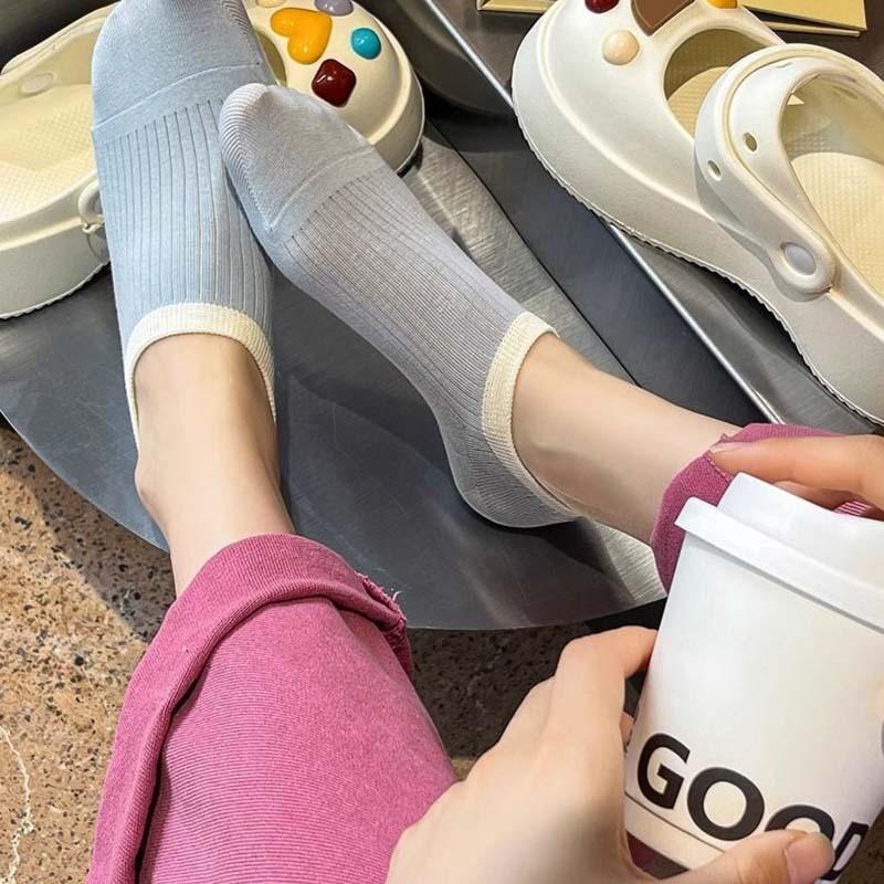 The Trend of Summer Thin, Breathable, and Light-mouthed Dopamine-colored Socks That Don't Fall Off and Women's Invisible Socks