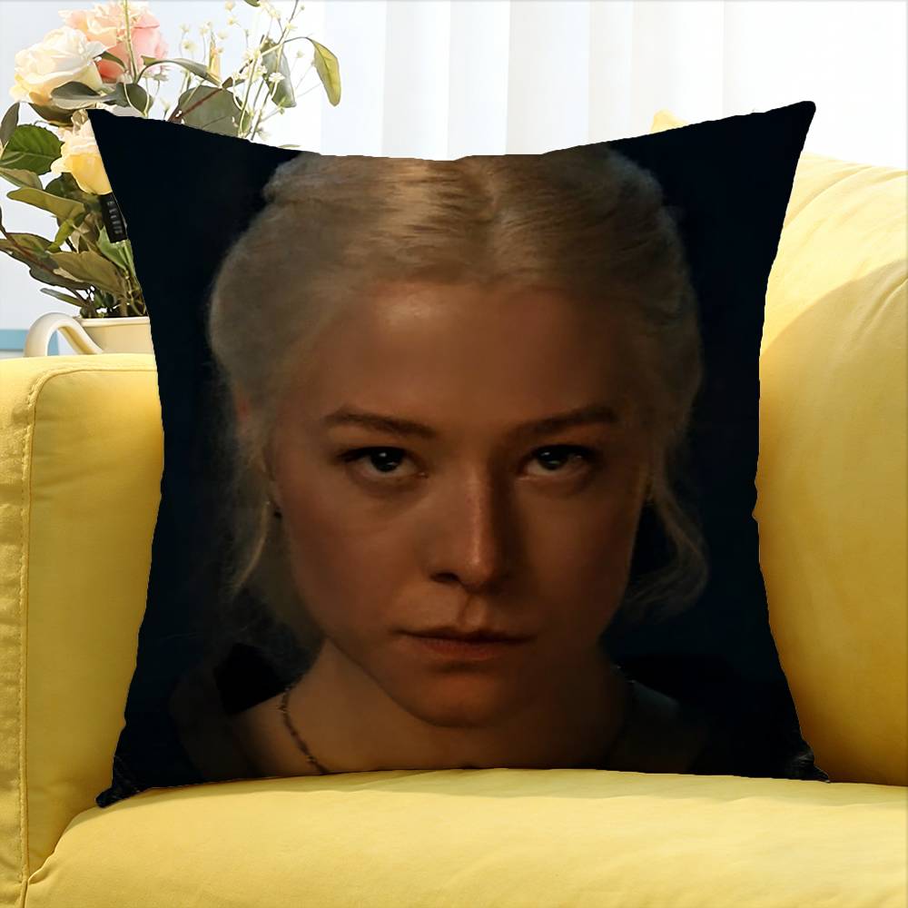Rhaenyra Targaryen House of the Dragon Olika Storlekar Kvadratiskt Kuddfodral För Bil Hem Sovrumsinredning
