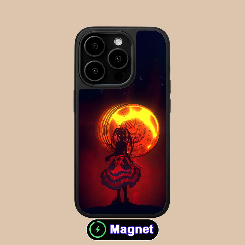 Date a Live Kurumi Tokisaki Matte Surface Magsafe Mobile Phone Case for iPhone 17 16 15 14 13 12 11 Air Pro Max Plus Colorful