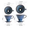 Heat Resistant Ceramic Drip Coffee Filter Handcrafted Blue Glazed Sophisticated Designs For Home Brewing