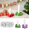 Poppy Christmas Tree Snowflake Candle Holder Silicone Mold for DIY Aromatherapy or Plaster Ornaments
