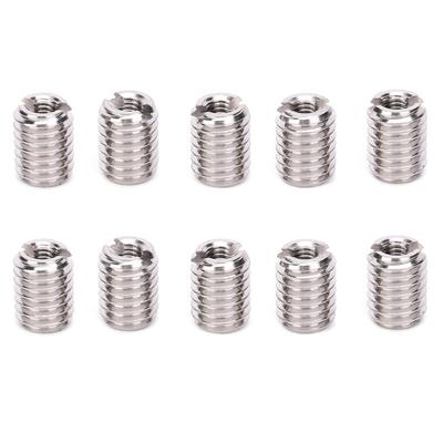 10Pcs Gewinde Einsätze Reparatur Werkzeug Reduzierung Mutter Männlich Weiblich Edelstahl Verschluss Hardware