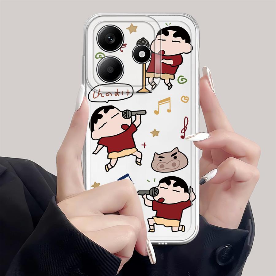 Cute Crayons Shinchan Soft Phone Cover Case for Xiaomi Redmi Note 14 Pro Plus 10S 14C A4 12 11S 12S 9 10 Note 13 13C 11