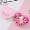 Festival Heart-shaped Box Soap Flower Valentines Day Gift Bears Bouquet Colorful Wedding Decoration Gift For Wedding Favors Home