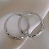 Retro Twist Metal Round Circle Dangle Earrings for Women Golden Silver Simple Drop Hoop Earring Geometry Statement Jewelry