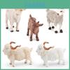 Bauernhof PVC Modellset mit statischen Schaf- und Ziegenfiguren für Schreibtischdekoration und Bildungsdisplay