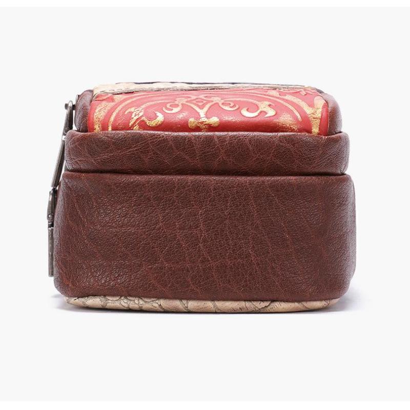 Johnature Vintage Pravá kůže Malé crossbody kabelky pro ženy Náhodné barevné prošívání Všestranné Měkké Hovězí kůže Tašky přes rameno