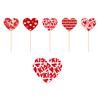 15Pcs Heart Vase Floral Insert Set Valentine's Day Romantic Table Decor for Centerpiece Party Wedding Decoration