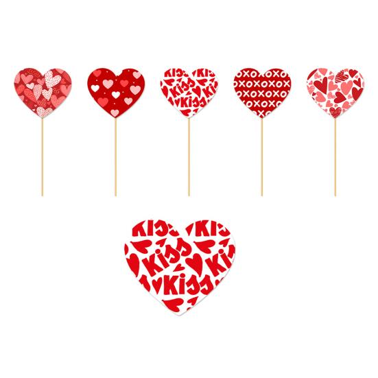 15Pcs Heart Vase Floral Insert Set Valentine's Day Romantic Table Decor for Centerpiece Party Wedding Decoration