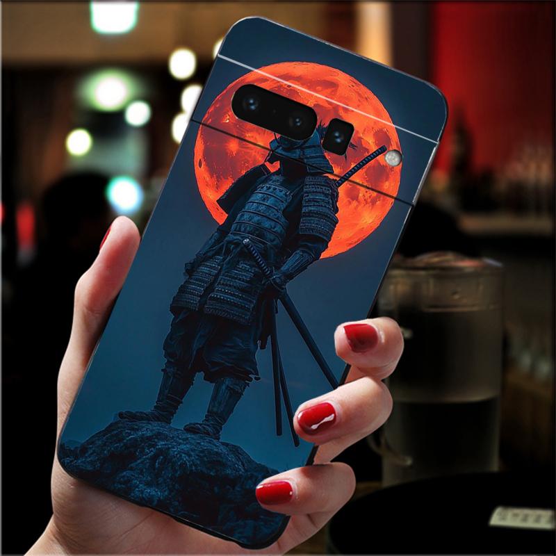 For Google Pixel 10 9 Pro XL Silicone Phone Soft Case For Google Pixel 9A 8A 7A 6A 5 Cover Shell Japanese Samurai Sword Anime