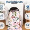 Aesthetic Flowers Carpet for Living Room Machine Washable Sofa Coffee Table Non Slip Floor Mat Home Bedroom Bedside Soft Rug