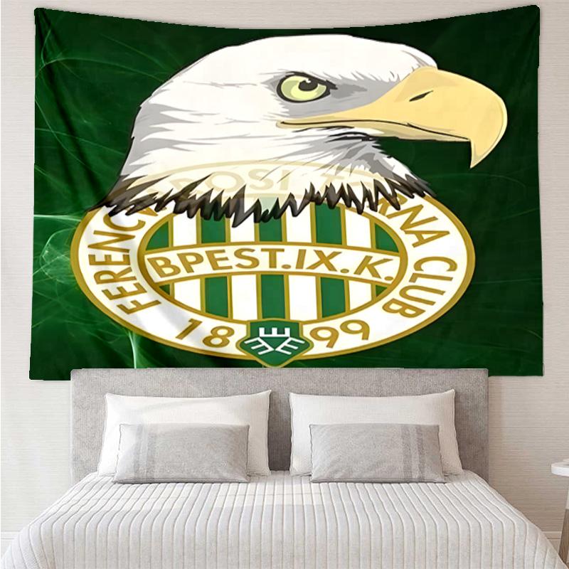 Arazzo da Appendere per Camera da Letto, Soggiorno, Sala Giochi, Decorazione Artistica Murale del Club di Calcio Ferencvárosi TC, Regali per le Feste e Compleanni