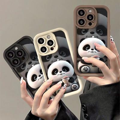 Milk Tea Panda Applies To iPhone17PorMax Mobile Phone Case 17 Apple 16 Matte 14/15 Simple Protective Case