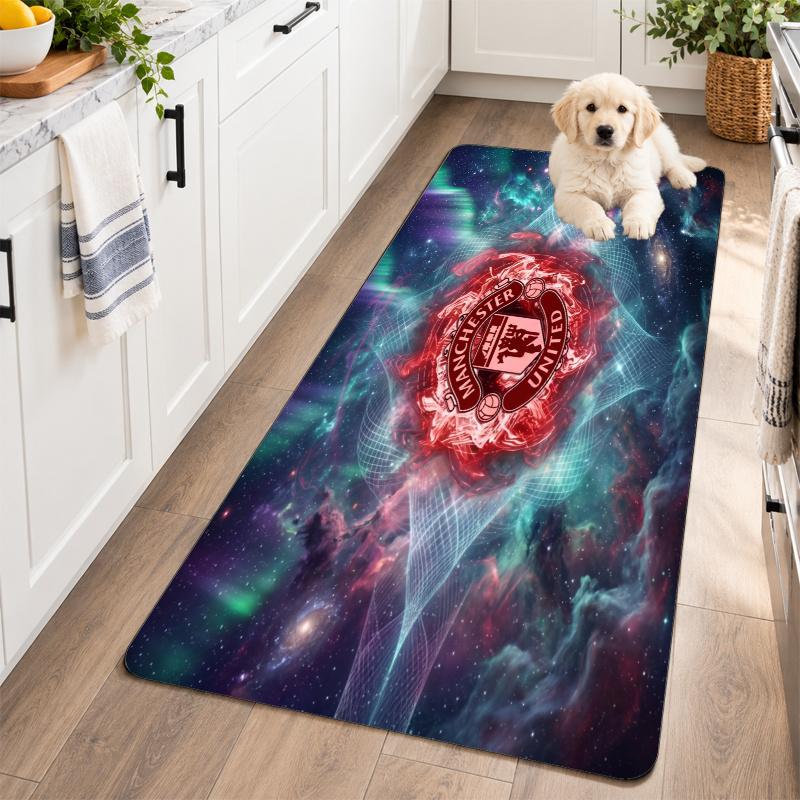 Flannel Kitchen Mat Manchester United Soft Area Rug Non Slip Floor Carpet Home Decoration