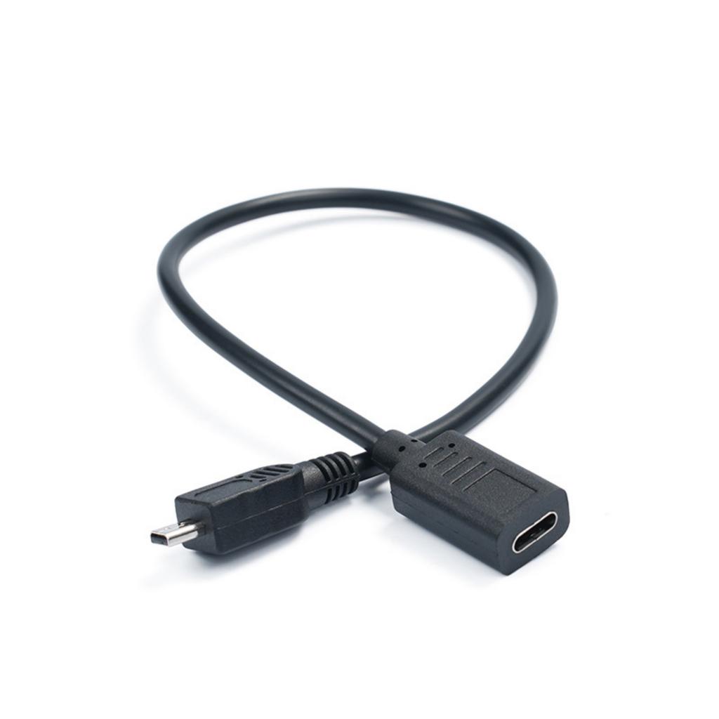 Type C To Mini USB 8Pin OTG Adapter Cable USB3.1 Female To Mini USB 8 Pin Male for Video Cameras