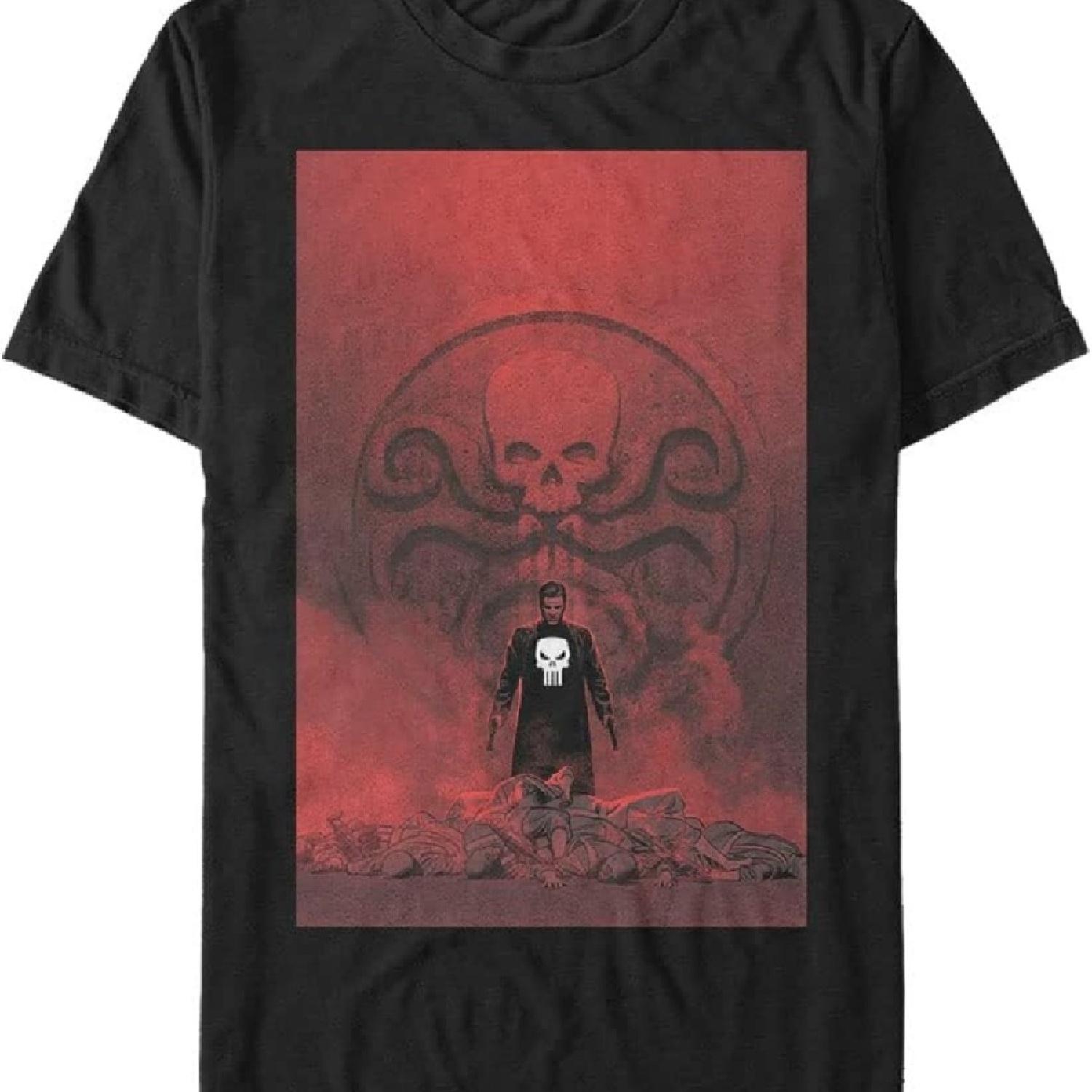 

Marvel Большие и высокие Классический Каратель Декабрь 18 Мужские топы Футболка с коротким рукавом XXXXXL чёрный