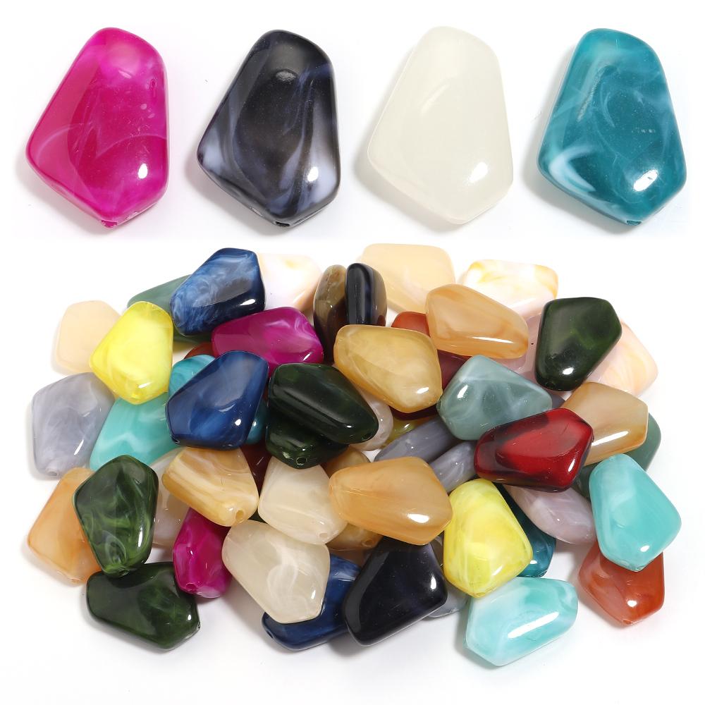 20pcs 25x18mm Irregular Acrylic Beads Colorful Cloud Loose Spacer Beads For DIY Jewelry Making Bracelets Necklace Accessories