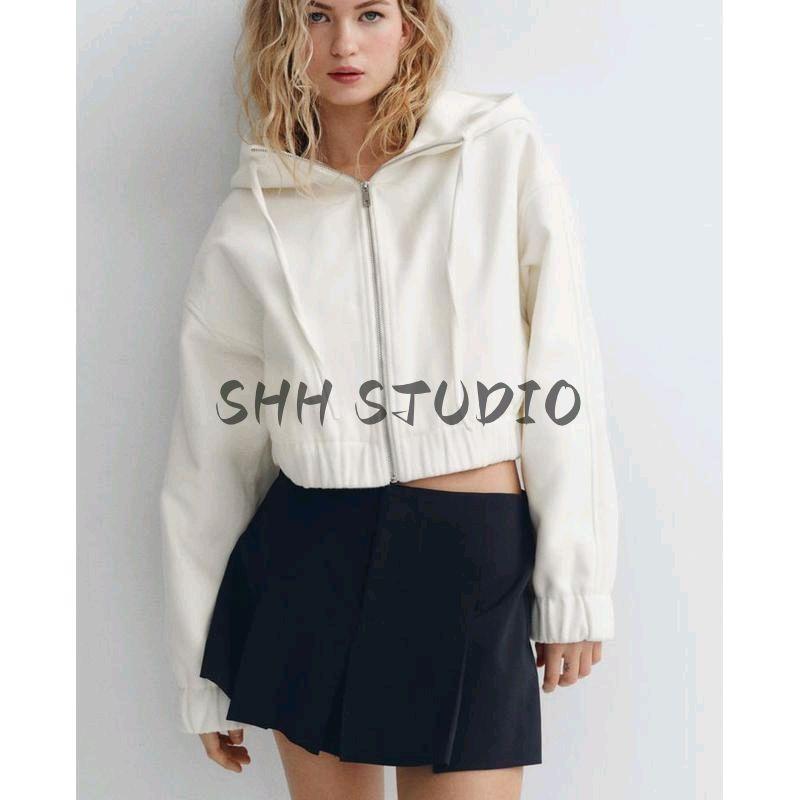 Spring New Women's Clothing Versatile Lattice Mid-Waist Wide Pleated Decoration Casual A- line Short Pantskirt 4661413