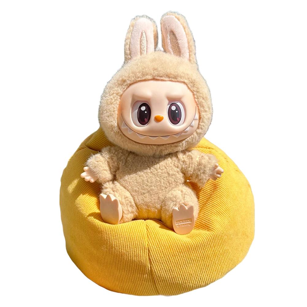 

Для миниатюрного дивана Лабубу с подушкой Мебель Мини-диван-кровать с подушкой Миниатюрное украшение Диван для куклы Украшение кукольной комнаты жёлтый