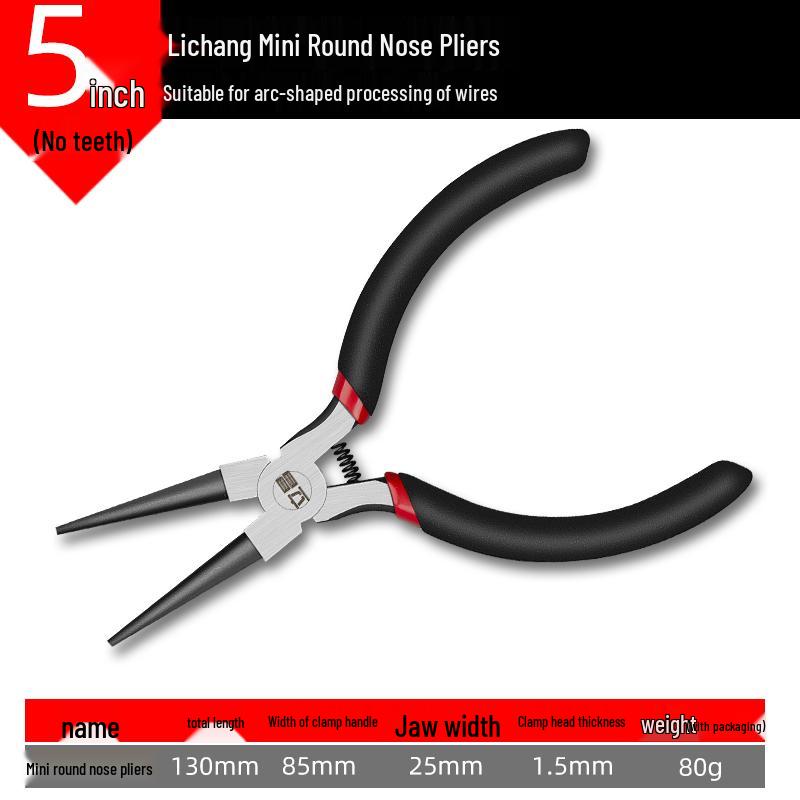 5-Inch Handmade Mini Pliers: Needle-Nose, Diagonal, Slip-Joint, Wire Cutters, Bent-Nose