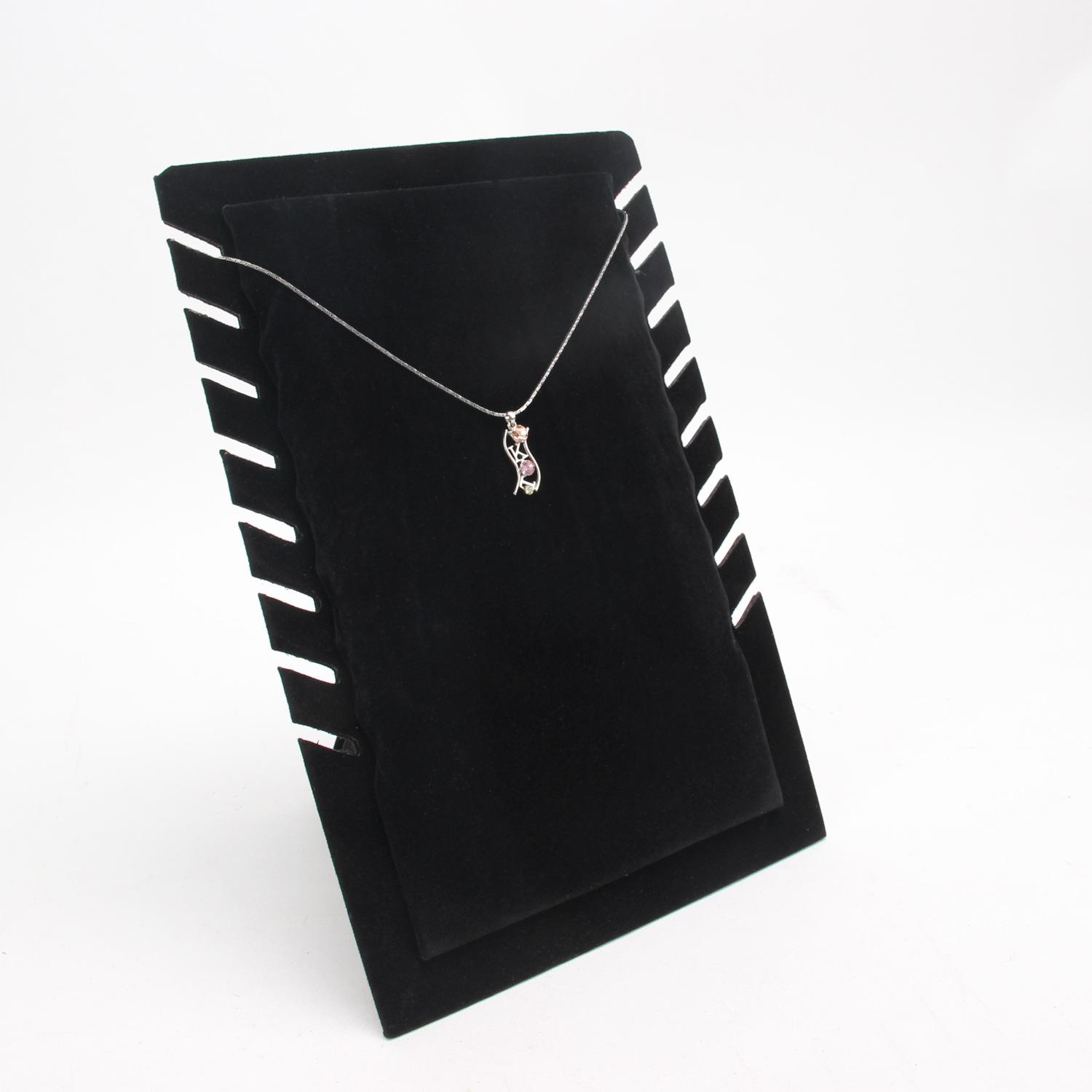 

Черный Vevlet ожерелье кулон дисплей доска для хранения стенд ювелирный органайзер держатель стеллаж чёрный