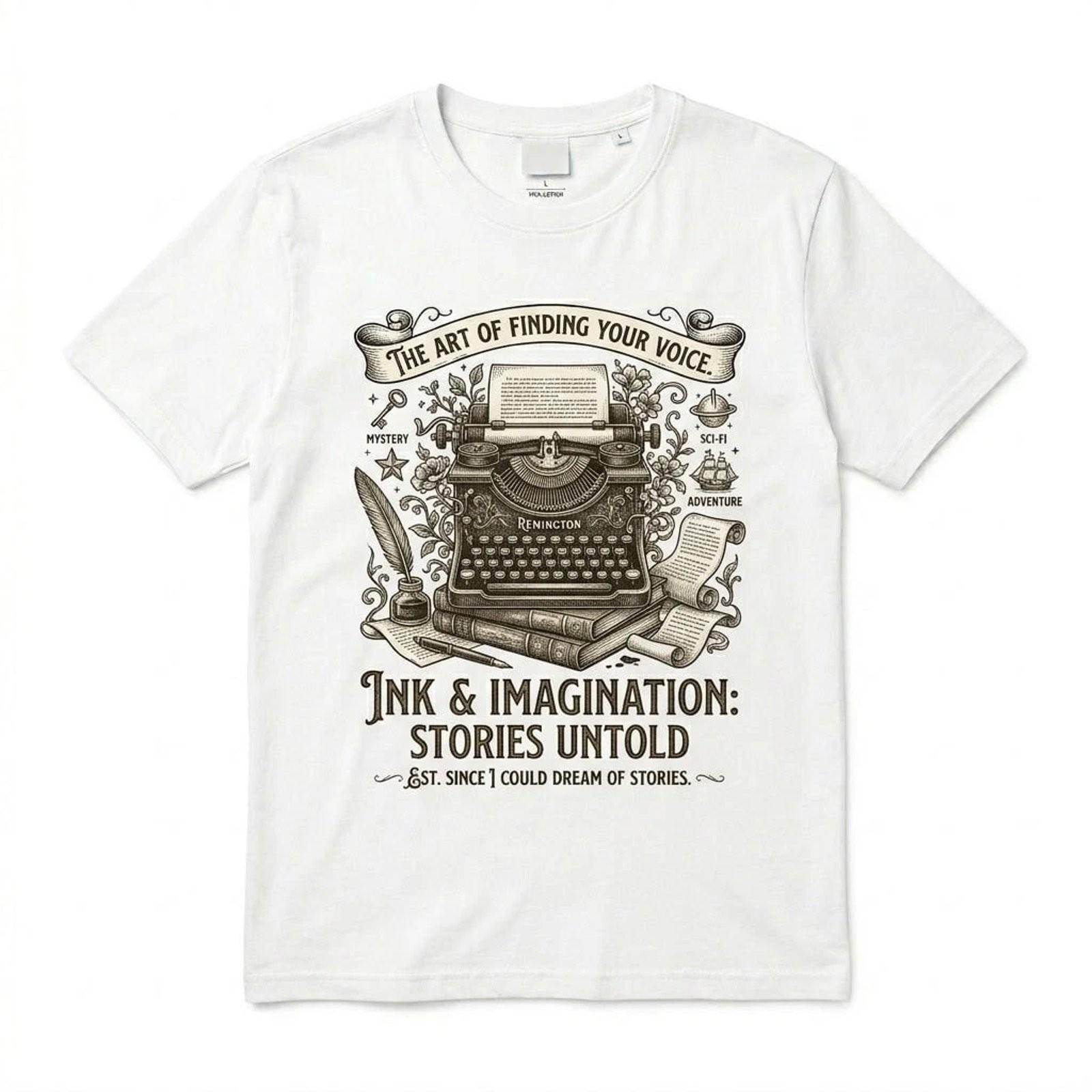 Vintage Writer Graphic Tee The Art Of Finding Your Voice Ink Imagination Gift XXXXL