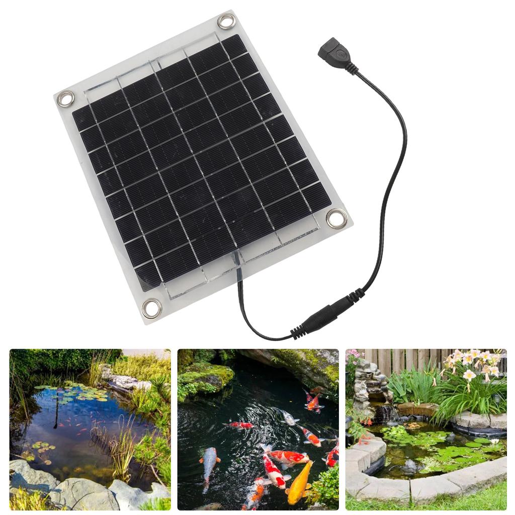Gartenbrunnen 10W Pumpe 12V Hochleistungs-Solarmodul Trockenlaufschutz Außen-Wasserspiele Für den Garten Für den Außenbereich