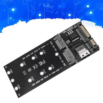 M2 To SATA Adapter SFF8654 Converter for NVMe SSD Dual Storage Compatibility for Desktop Mainboard Expansion Card M2 Riser Board