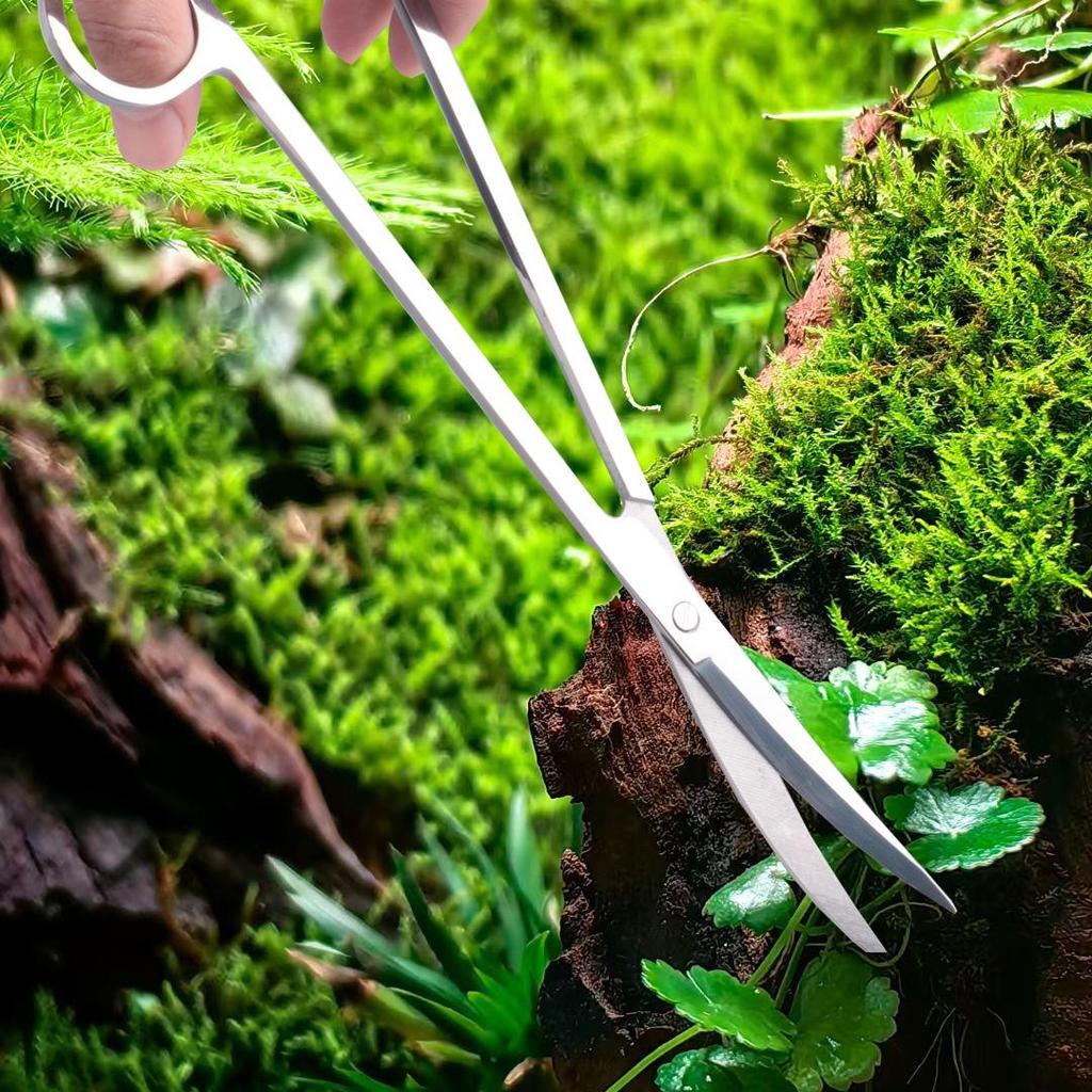 Aquatic Plant Tool Set: Stainless Steel Scissors, Carbon Black Tweezers, Poop Sucker, Fish Tank Cleaning Supplies