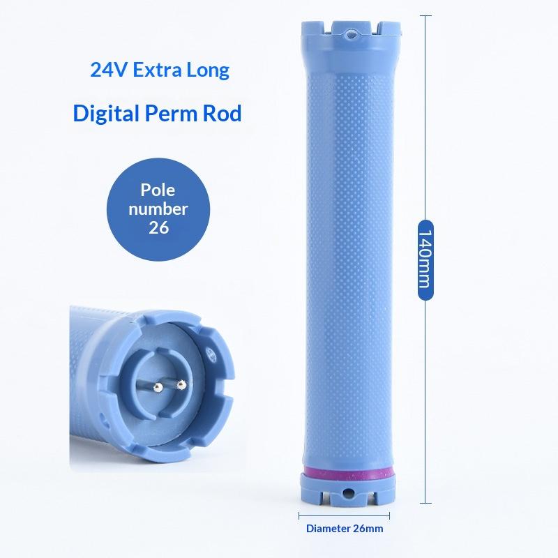140mm 24V Digital Hair Hot Perm Rods Electric Heated Curlers Bars Rollers Wavy Hair Salon Barber Curling Spiral Styling Tools