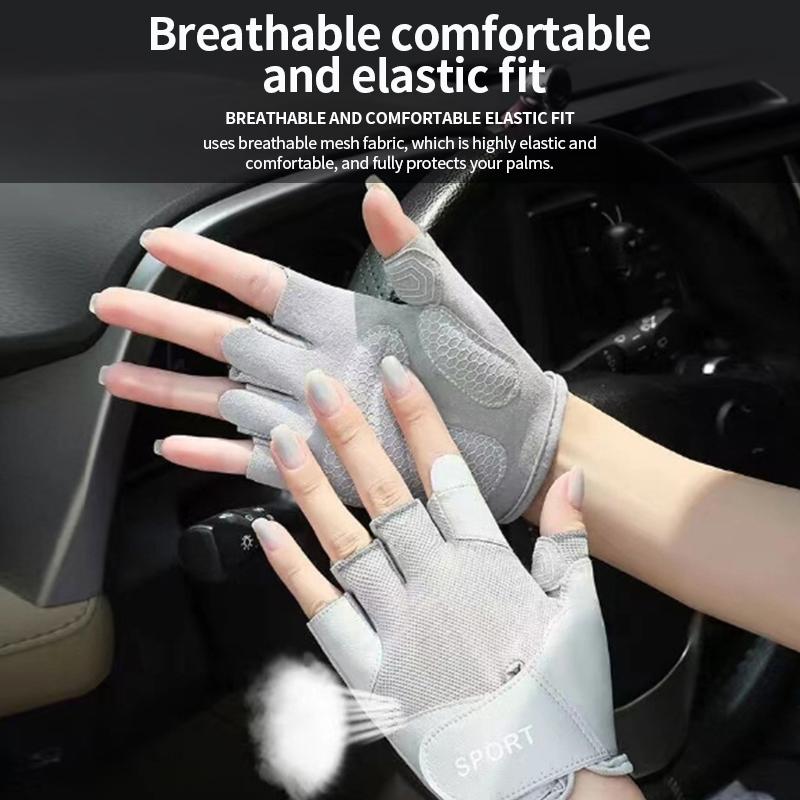 Guantes antideslizantes transpirables de medio dedo, guantes transpirables para ciclismo, Fitness, gimnasio, culturismo, Crossfit, ejercicio, guantes deportivos