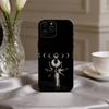 O-Occult W-Witchcraft M-Moon G-Gothic Witch Phone Case For iPhone 17,16,15,14,13,12,11 Plus,Pro Max,XS,Soft Silicone Black Cover