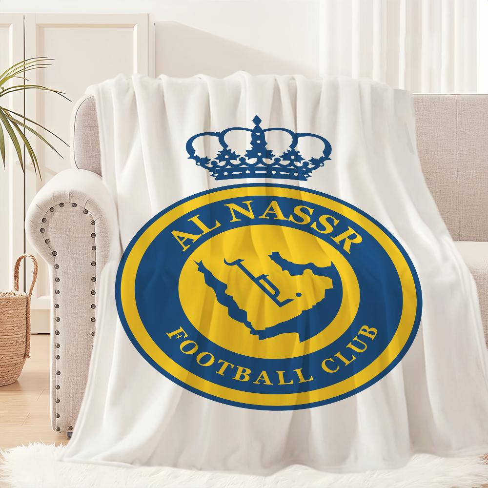 Football Al N-Nassr FC Blanket Blanket for Couch Sofa Travel Home Hiking Picni Bed Beding Flannel Blanket birthday gift 30x40in