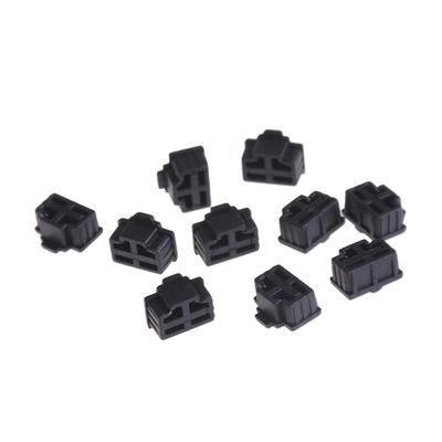 10Pcs Black Ethernet Hub Port Rj45 Anti Dust Cover Cap Protector Plug
