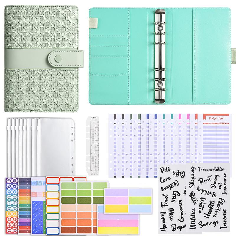 Budget Binder Cash Envelopes A6 Money Saving Binder with Zipper envelopes,Macaron-themed Cash Budget Ledger and Financial Planning Gift Set
