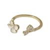 Sweet Floral Copper Ring Adjustable Open Design For Women 2023 Trendy Aesthetic
