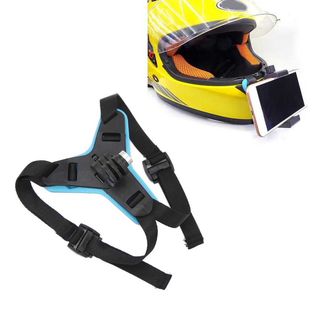 Helmet Chin Mount Light Anti Slip Motorcycle Helmet Chin Strap Holder for 3 2 Camera Mobile Phones