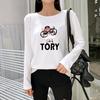 New Autumn T-shirt Women's Loose Cartoon Printed Long-sleeved Top Student Top Base Shirt