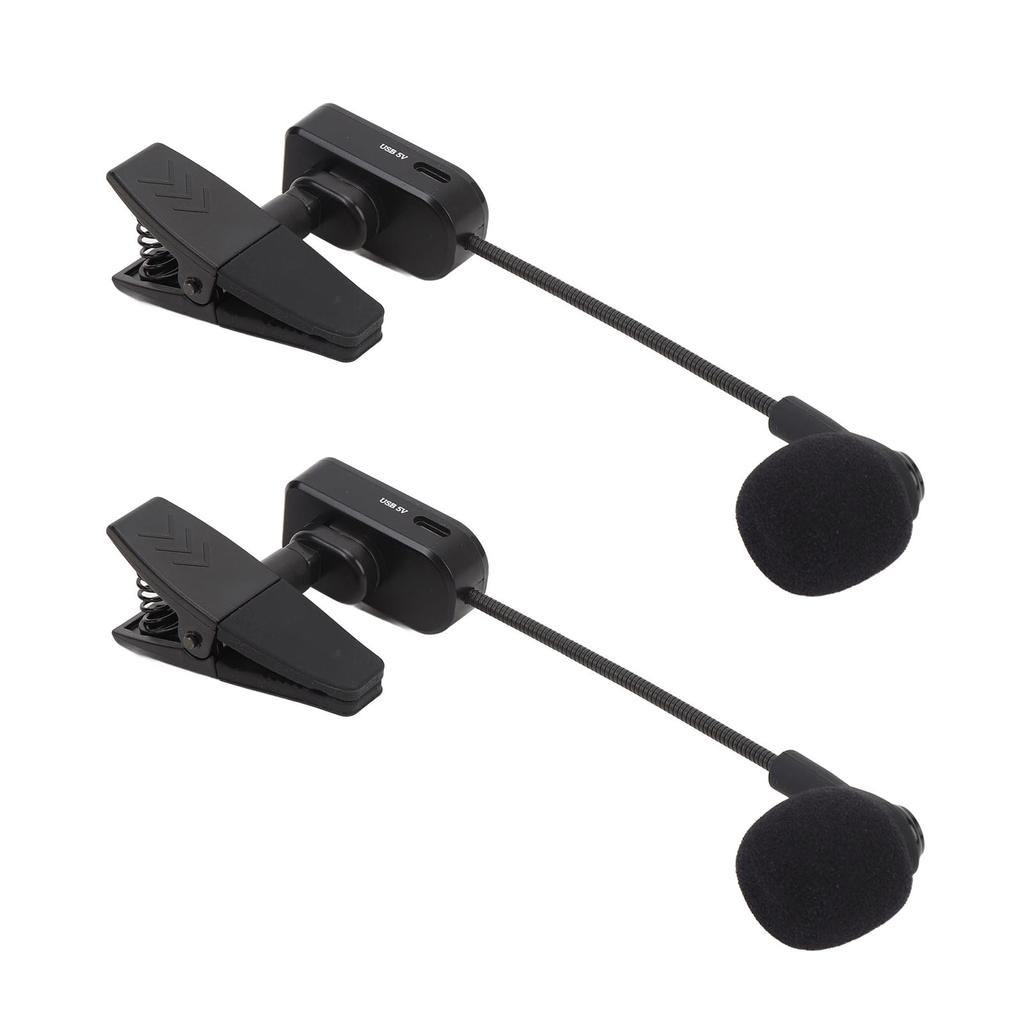 Saxophone Wireless Microphone 2.4G Clip On Sax Mic System for Stage Performance Pickup