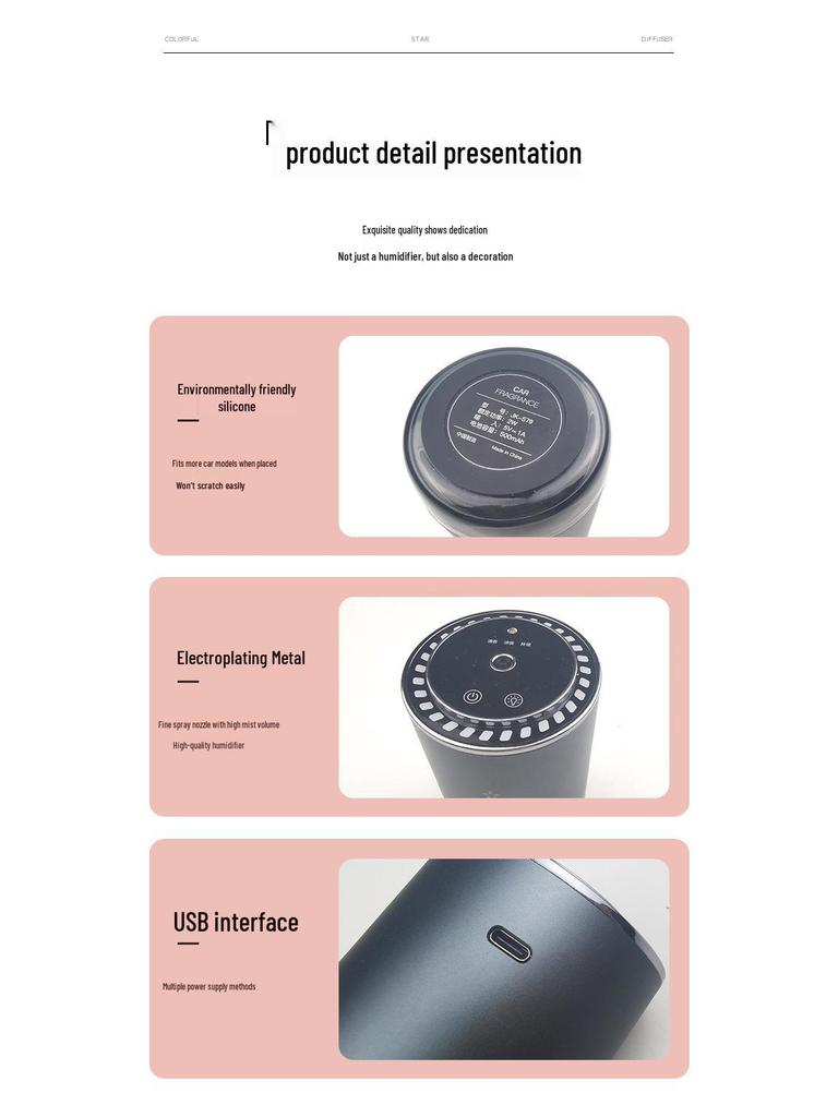 Starry Sky Car Odor Eliminator: Smart Sound-Activated Aroma Diffuser with Ambient Light