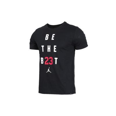Alphabet Print Casual Short Sleeve T-Shirt Men Tops Black 895150-010