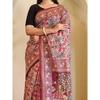 Soft cotton  chanderi sarees with kalamkari digital print pattern tassels over the saree.
